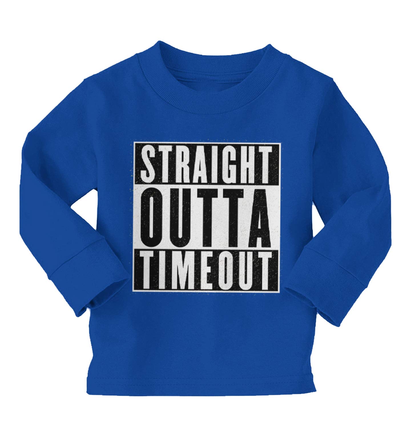 Haase Unlimited Straight Outta Timeout - Trouble Maker Baby & Toddler Cotton Jersey T-Shirt | Soft Comfortable Kids Tee for Playtime, Daycare & Family Outings