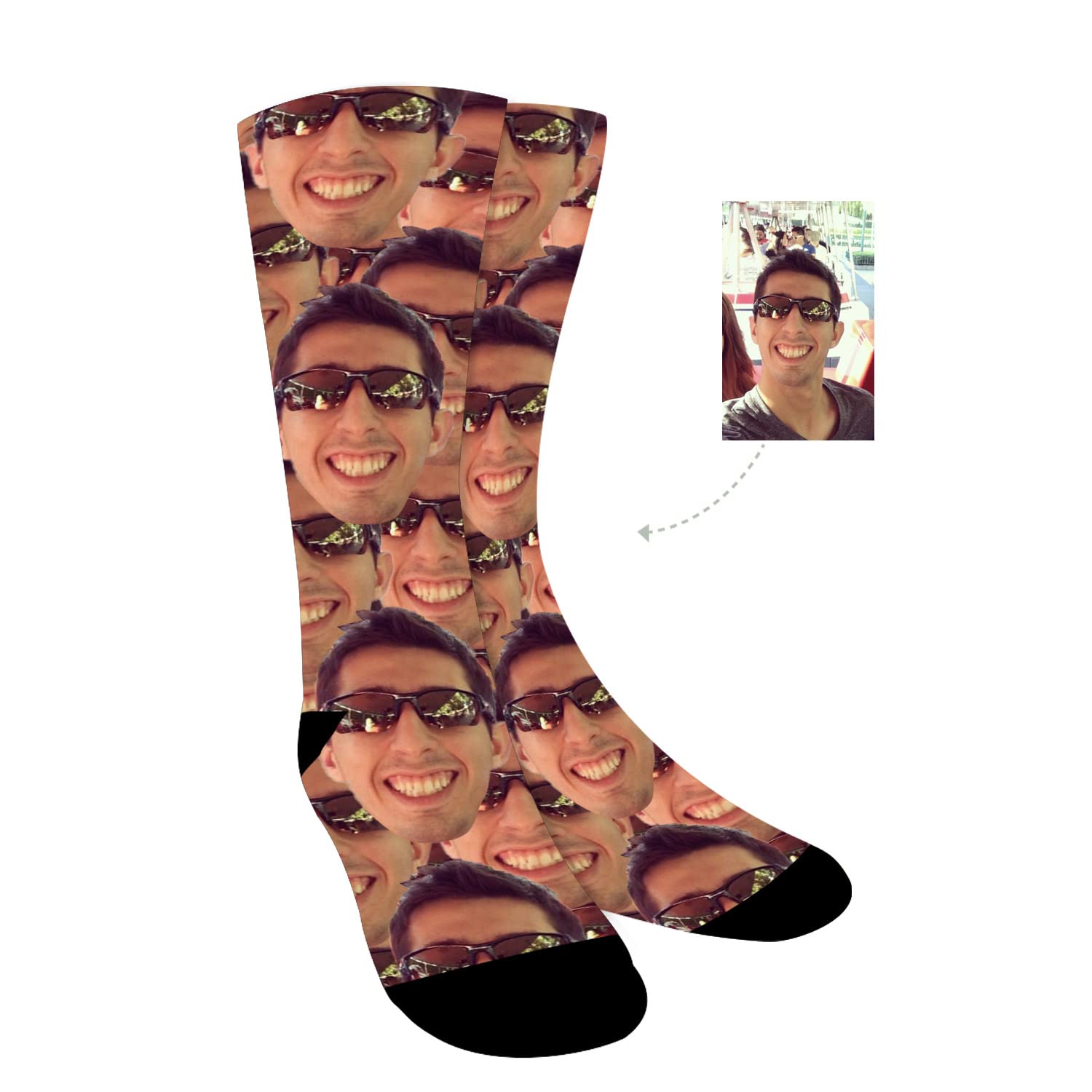 Custom Photo Socks with Your Face - Personalized Dog Socks for Men & Women | Unique Gift Idea for Birthdays, Anniversaries & Pet Lovers