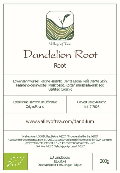 Organic Dandelion Root Tea - Taraxacum Officinale Herbal Tea for Detox & Digestion | Traditional Herbal Remedy | Perfect for Morning Wellness Routine & Evening Relaxation