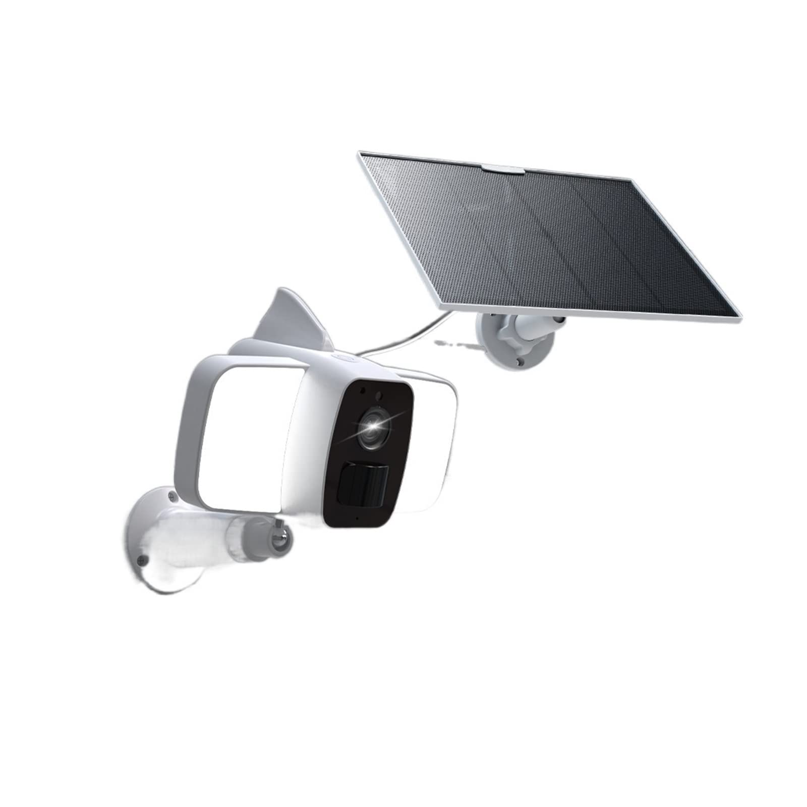 Tuya Solar WiFi Security Camera Outdoor - 1080P Wireless Surveillance Camera with Solar Panel, 10000mAh Battery & Smart Light - Works with Alexa & Smart Life App - Perfect for Home Security, Backyard Monitoring & Garage Protection