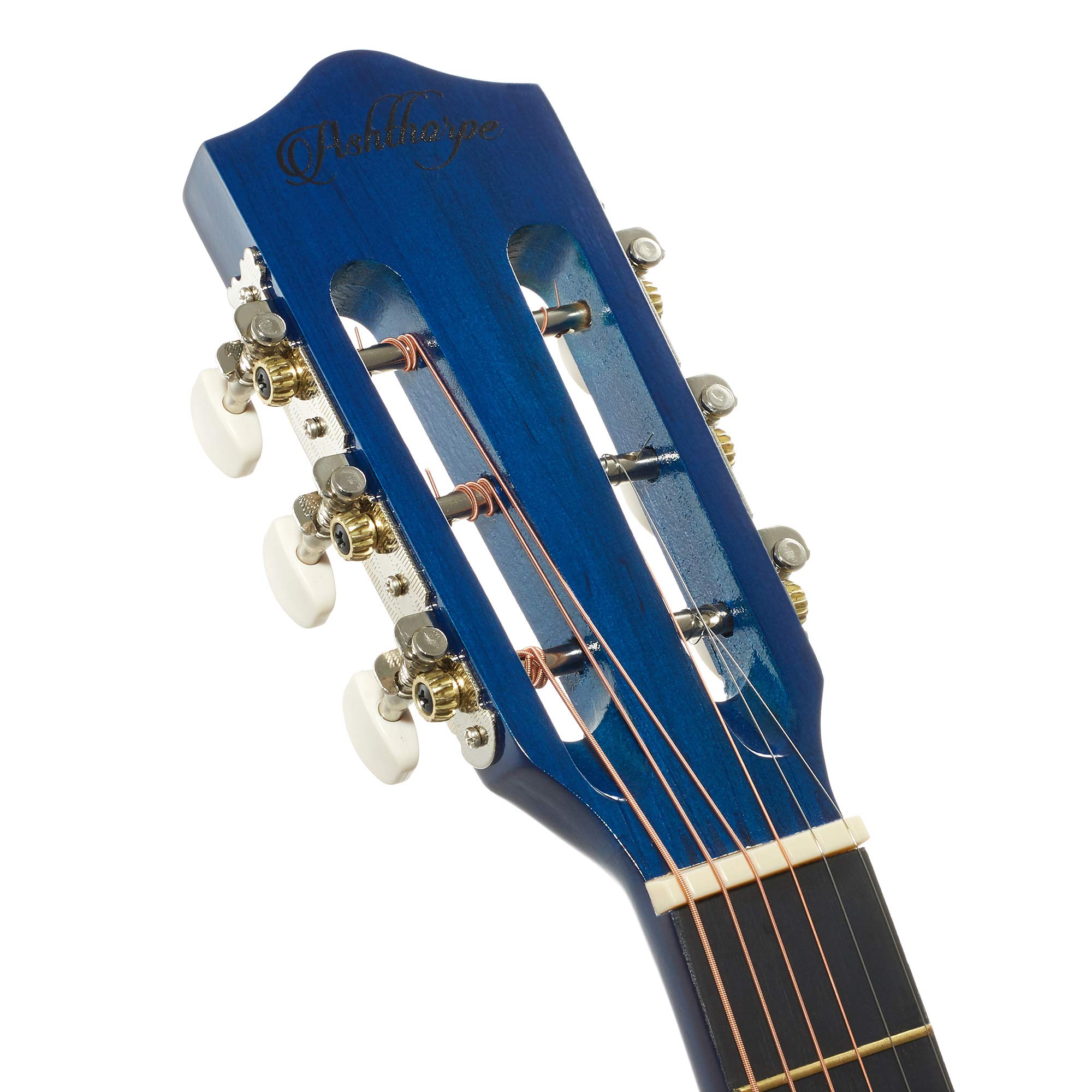 Ashthorpe 30-inch Beginner Acoustic Guitar Starter Kit (Blue) - Includes Gig Bag, Strings, Strap, Tuner & Picks - Perfect for Kids, Teens & Adult Beginners - Ideal for Home Practice, School Music Class & Outdoor Camping