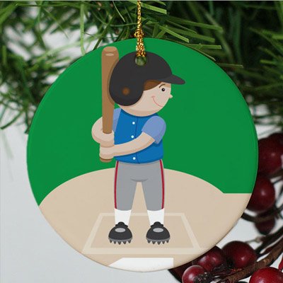 Personalized Baseball Ceramic Ornament - Custom Name & Number Keepsake - Perfect for Christmas Tree Decor, Sports Fan Gifts & Home Memorabilia