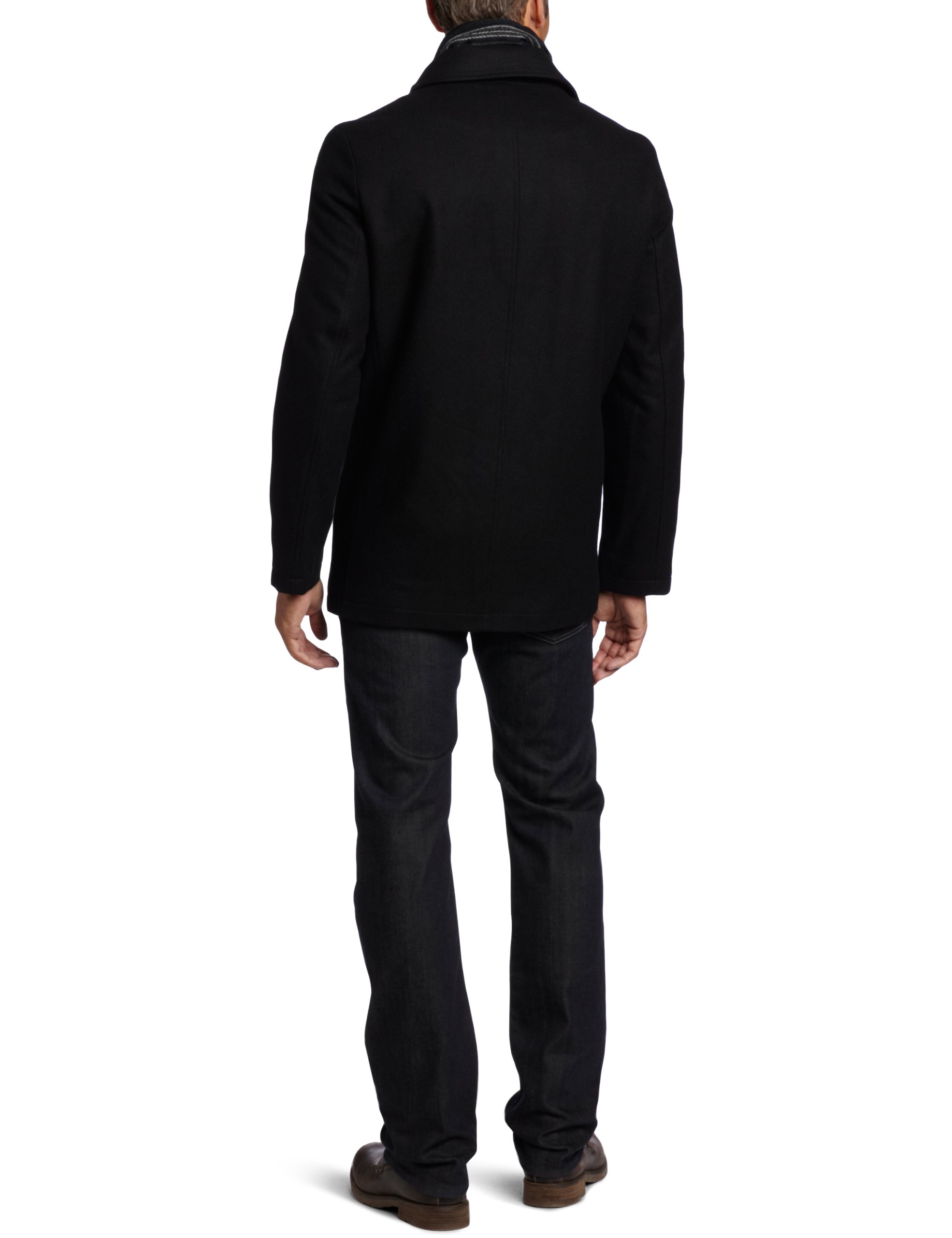 Perry Ellis Men's Wool Button Front Coat - Tall Size for Business & Formal Occasions | Winter Office Wear & Special Events