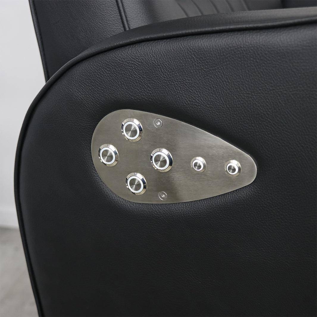 EVANDER Professional Electric Barber Chair for Salon & Home Use - Adjustable Hydraulic Styling Chair with Smooth Recline & Swivel - Perfect for Haircuts, Shaves & Styling