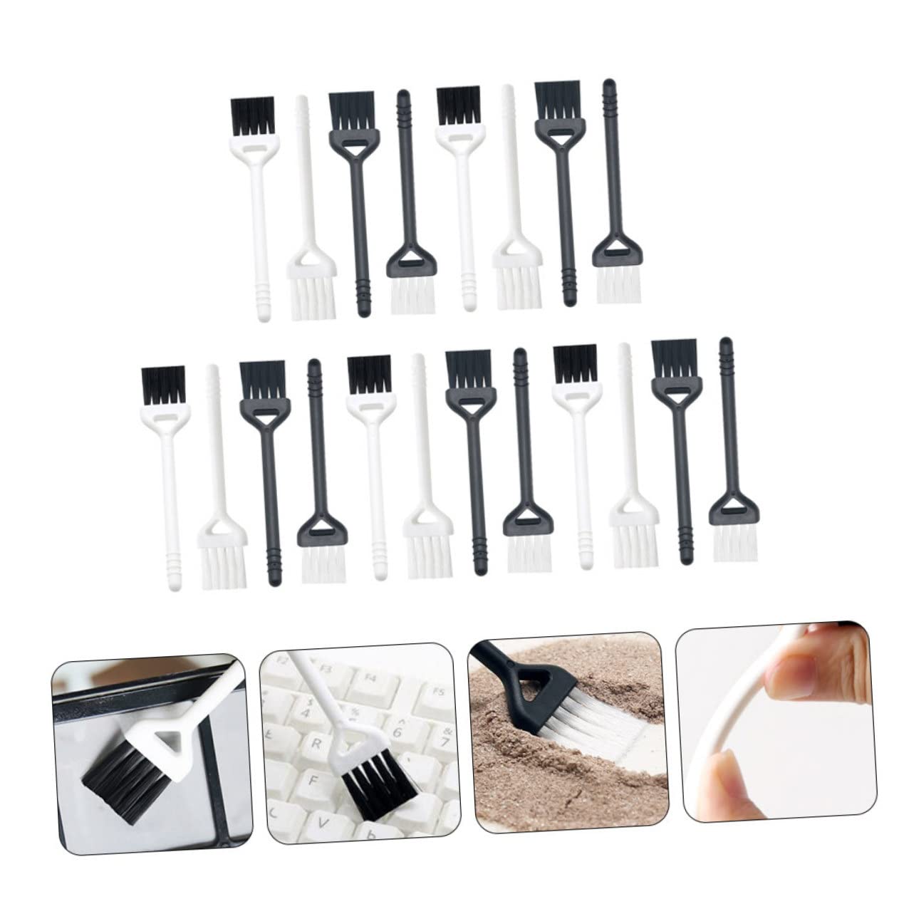 HOMSFOU 60 Pcs Electric Razor & Hair Clipper Cleaning Brush Set - Mini Power Duster for Trimmer, Camera, Electronics & Car ABS - Professional Cleaning Kit for Barbershops, Home Grooming & Device Maintenance