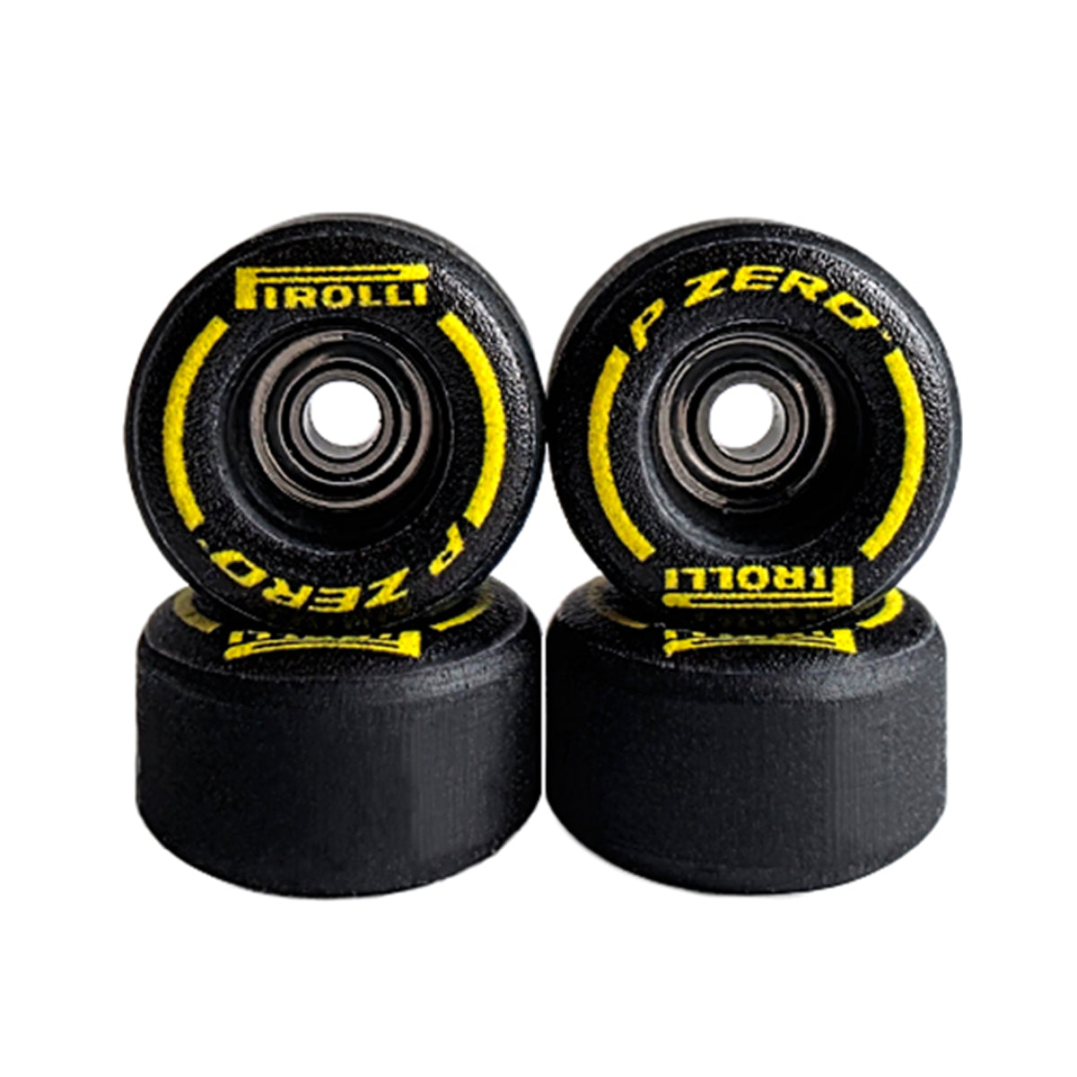 Piro Performance Graphic Fingerboard Wheels - P Zero Style - High Grip Skateboard Wheels for Fingerboarding Tricks & Stunts - Perfect for Indoor & Outdoor Finger Skateboarding
