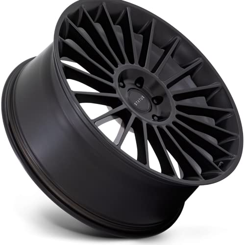 Status Wheels Venti 22x9.5 Inch Matte Black Alloy Wheel - 6x135mm Bolt Pattern, 25mm Offset - Perfect for Ford F-150, Expedition & Lincoln Trucks/SUVs - Durable Aluminum Construction for Off-Road & Street Performance
