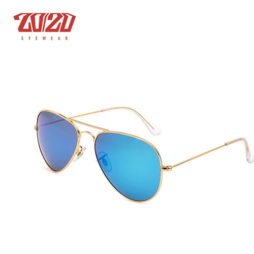 20/20 Unisex Full Rim Square Alloy Polarized Sunglasses 17019 - UV Protection for Driving, Outdoor Sports & Fashion Accessories