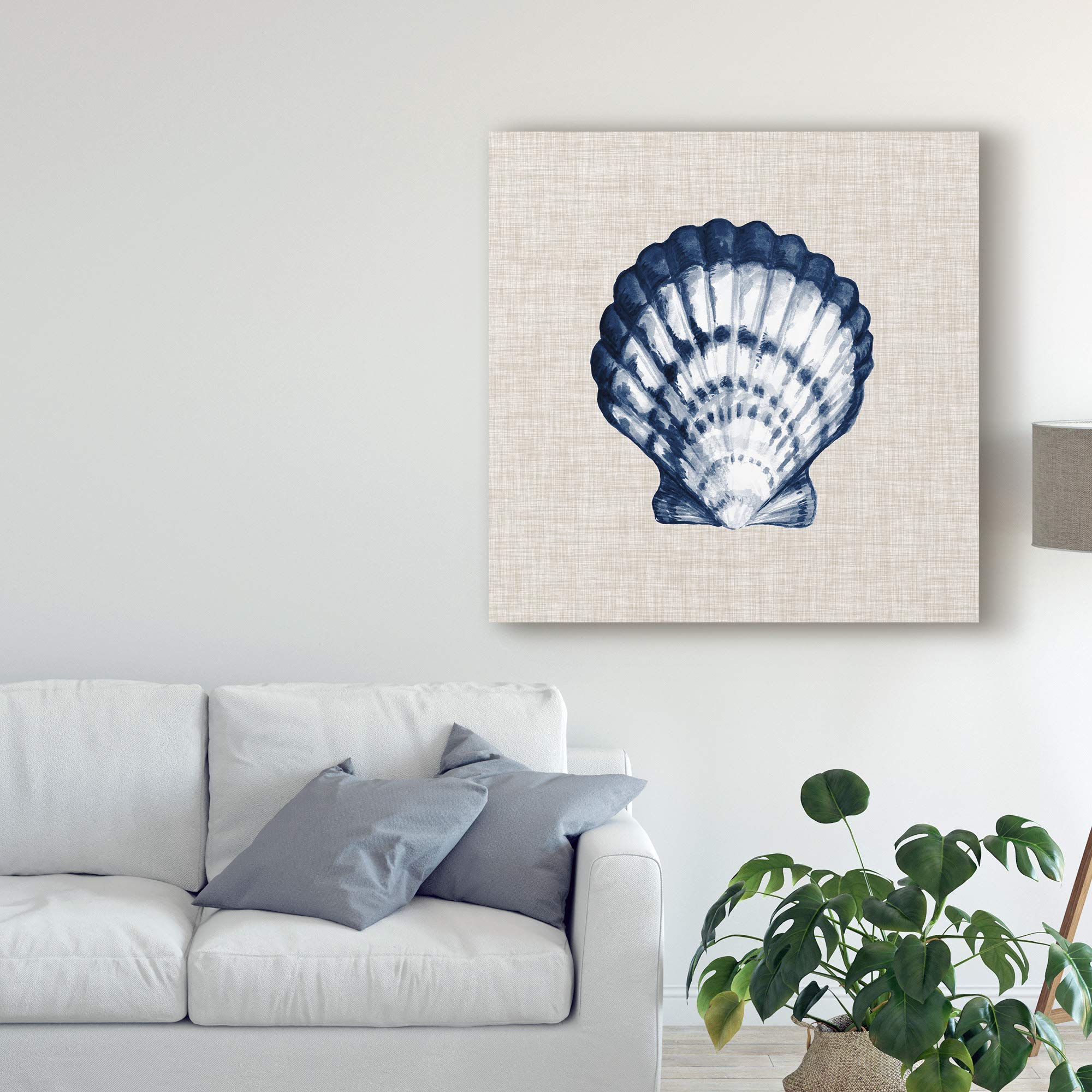Trademark Fine Art Ocean Memento III by Vision Studio - 18x18 Inch Framed Wall Art - Perfect for Beach House Decor, Living Room & Office Wall Decor