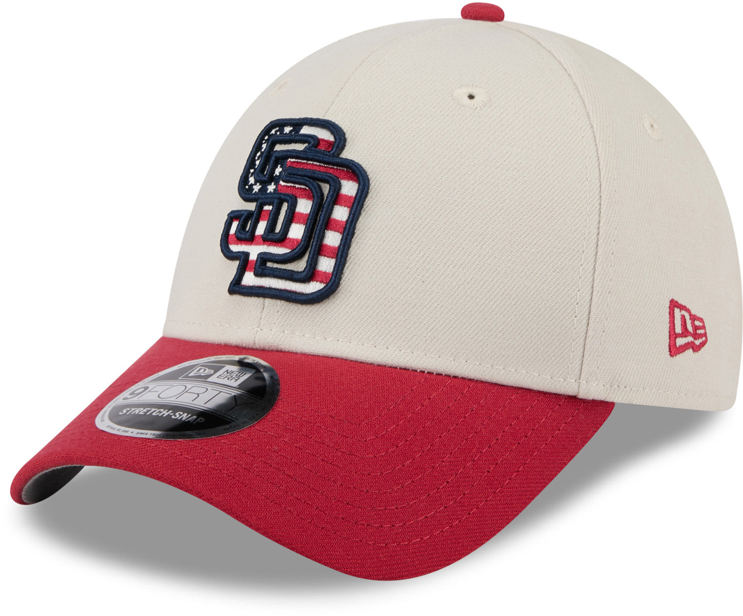 San Diego Padres New Era 9Forty MLB 2024 July 4th Team Baseball Cap - Adjustable Snapback Hat for Men & Women - Perfect for Baseball Games, Fourth of July Celebrations & Casual Wear