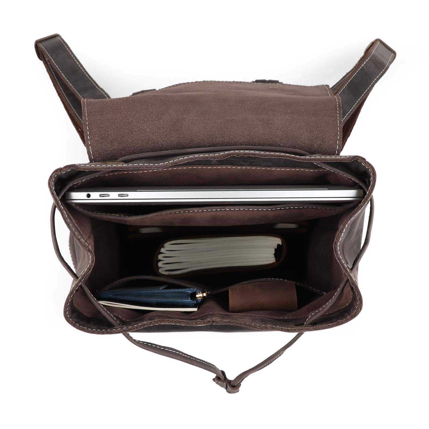 Premium Genuine Leather Backpack for Men & Women - MegaGear Valley Large Chestnut Brown Laptop Backpack - Perfect for Travel, Work, School & Outdoor Adventures