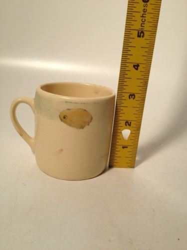 Vintage Roseville Chick Creamware Mug - Antique Collectible Ceramic Coffee Cup for Tea, Kitchen Decor & Gift Ideas