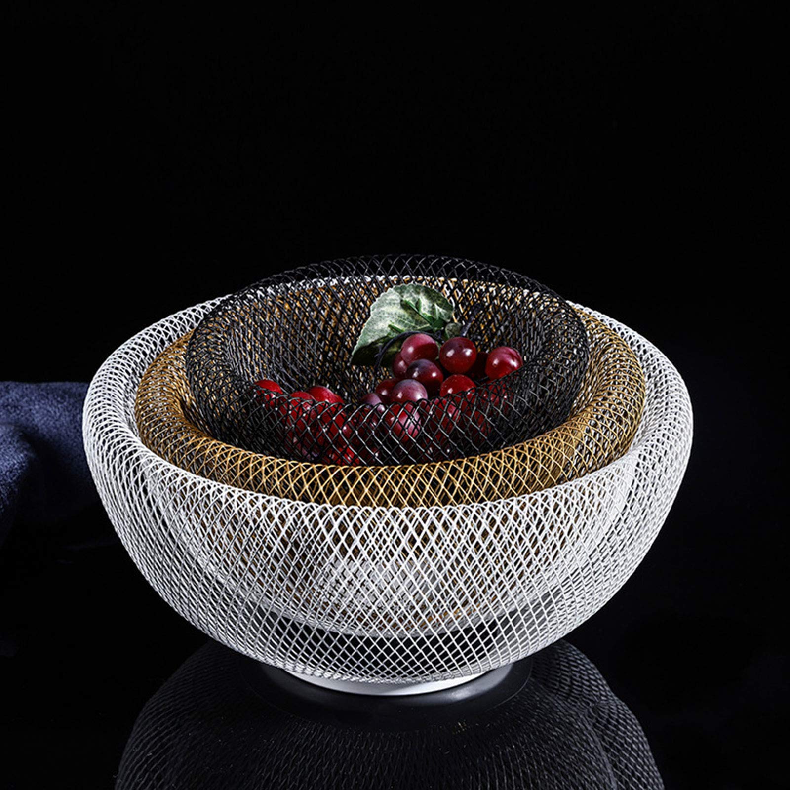 Metal Wire Fruit Basket - Kitchen Counter & Table Decor for Fruits, Snacks