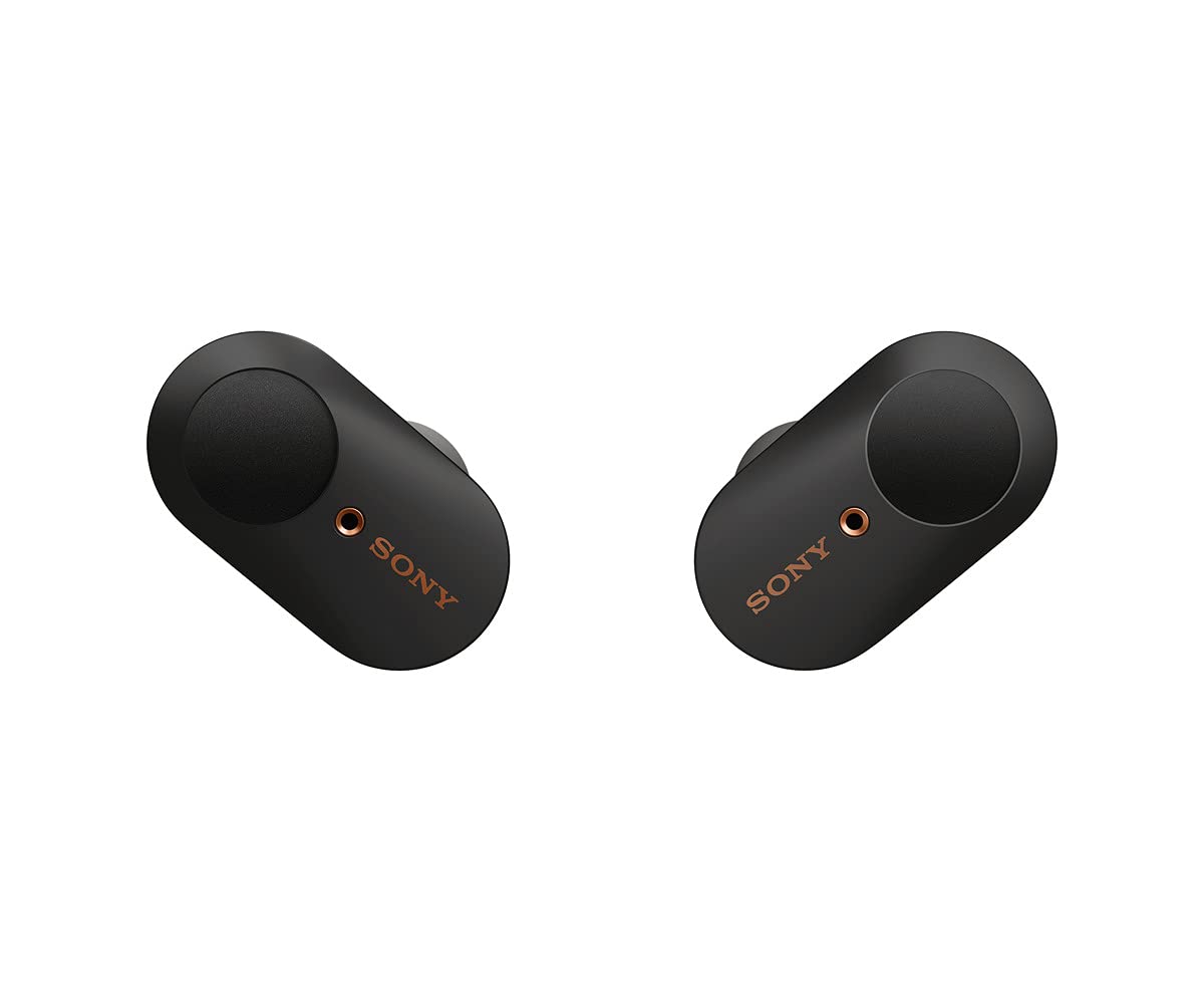 Sony WF-1000XM3 Wireless Noise Canceling Earbuds - Bluetooth 5.0, 24hr Battery, HD Sound - Premium Renewed Black Headphones for Travel, Workout & Commuting