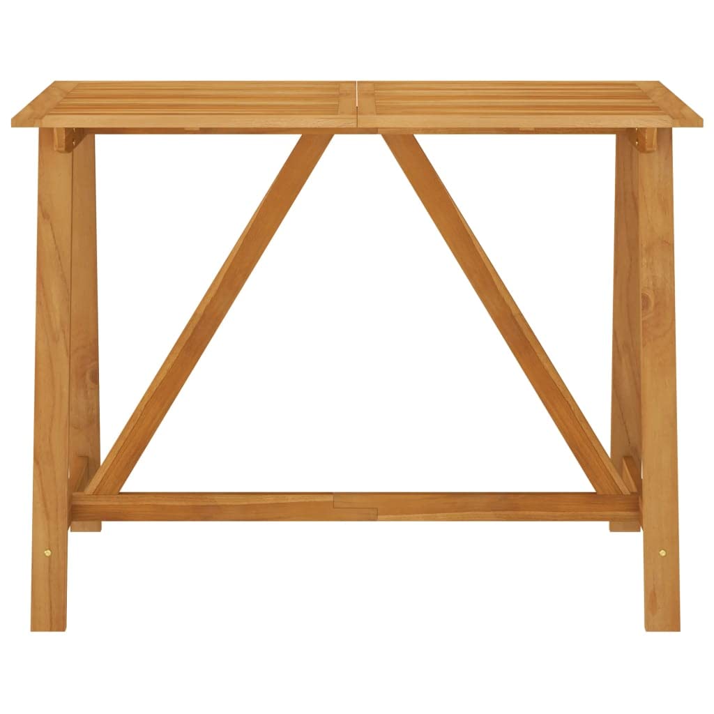 **vidaXL Solid Acacia Wood Rectangular Patio Bar Table - Durable Indoor & Outdoor Wooden Dining Table with Oil Finish - Brown, 55.1