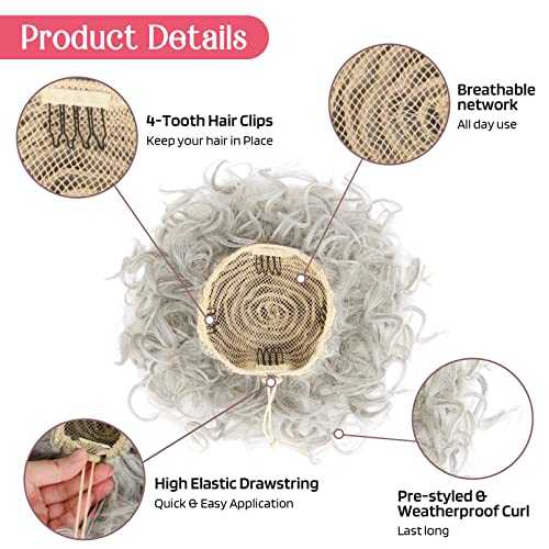 Messy Bun Hair Piece - Stretchy Elastic Drawstring Ponytail Holder for Women | Perfect for Workouts, Yoga, and Everyday Hairstyles