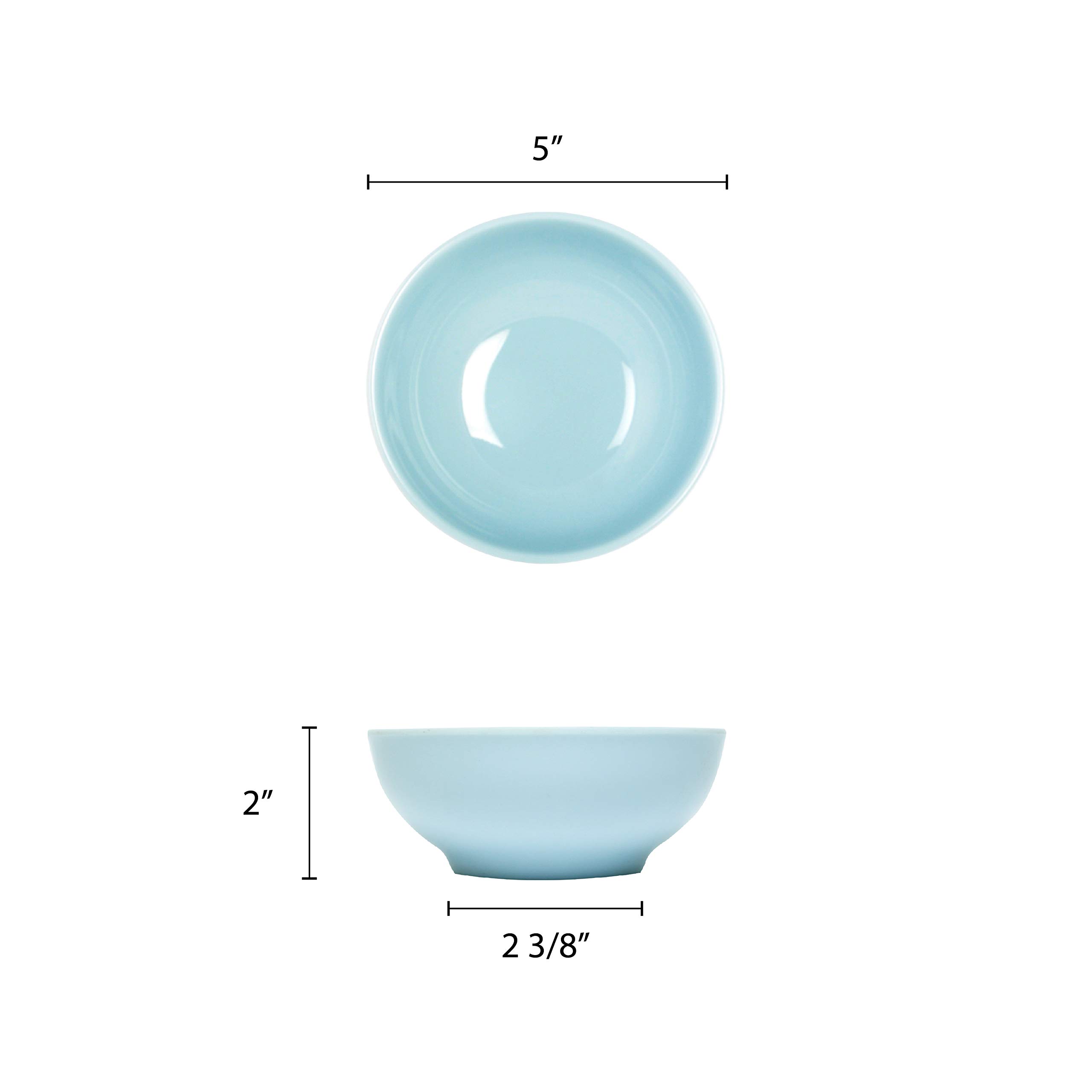 Premium Blue Jade Melamine Dinnerware Set - 12 oz Bowl (5 Inch, Pack of 12) | Durable & Stylish for Restaurants, Catering, Outdoor Dining & Picnics