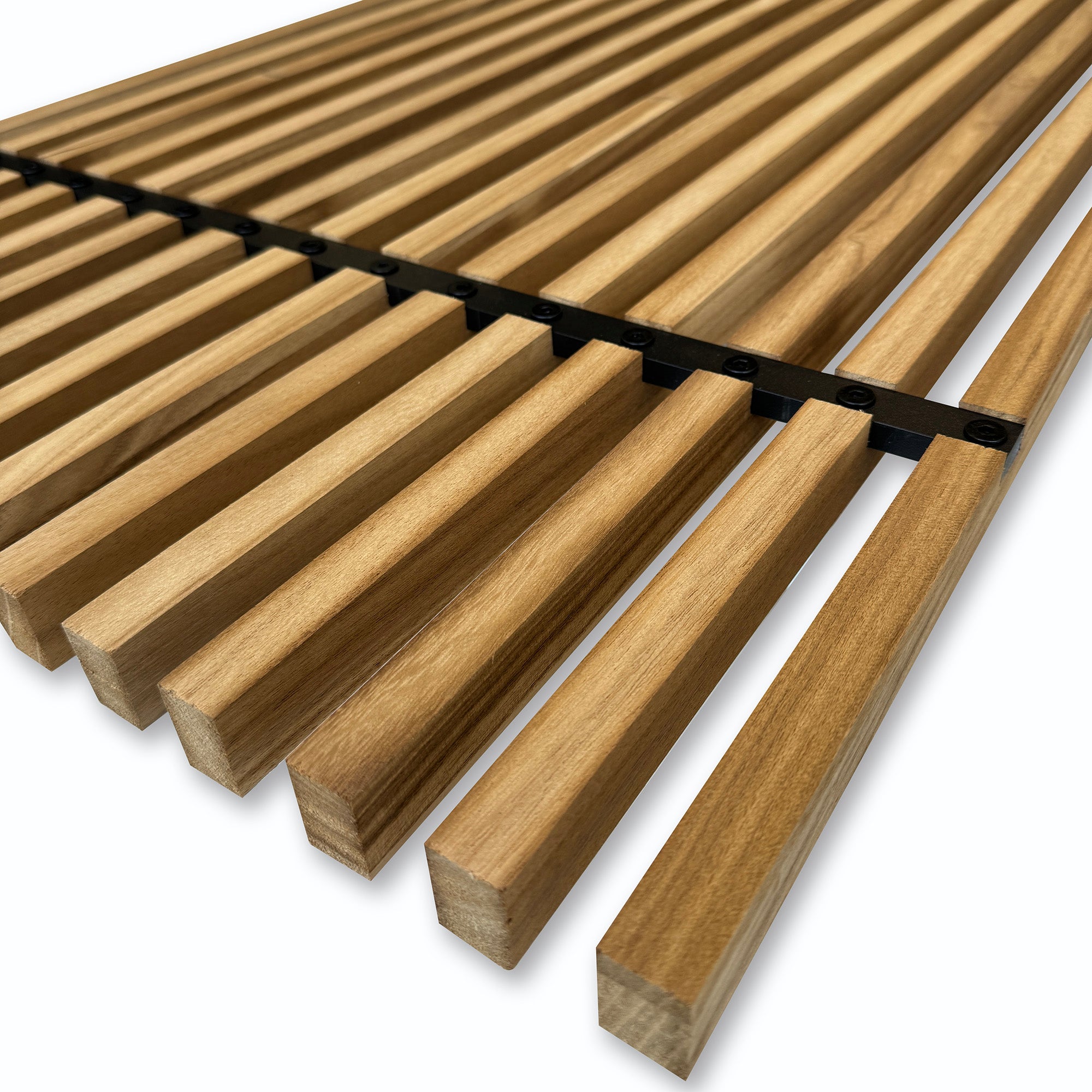 WOODFLEX Premium Outdoor Hardwood Slat Wall Fence Panel - Natural Wood Privacy Screen & Cladding (2400mm x 600mm) - Perfect for Garden Fencing, Deck Privacy Walls & Modern Exterior Design