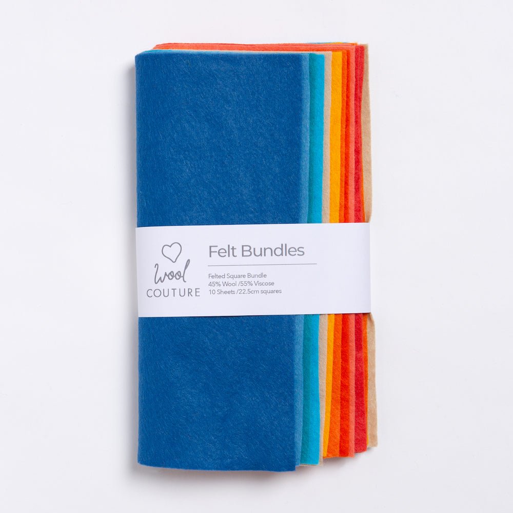 Vintage Style Summer Felt Fabric Bundle - DIY Crafts, Sewing, Scrapbooking Supplies for Home Decor & Fashion Accessories | Perfect for Hats, Bags, and Seasonal DIY Projects