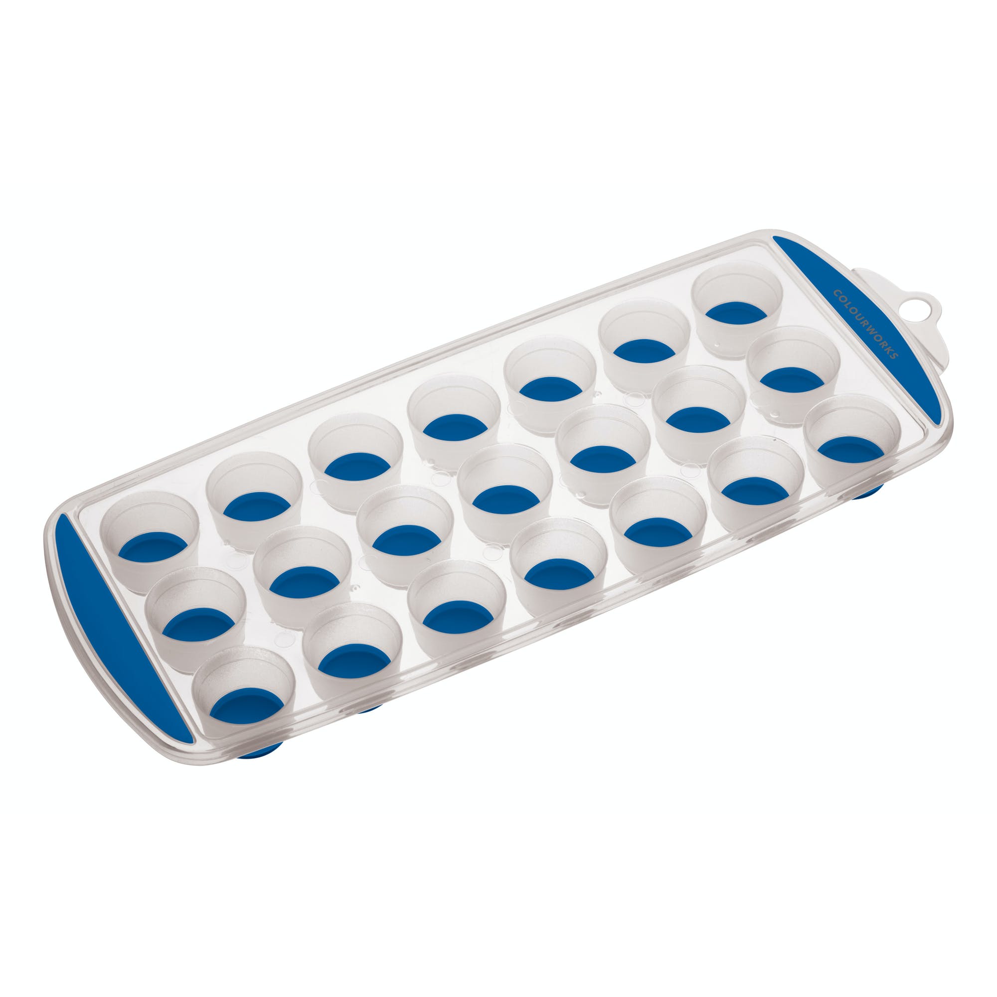 Colorworks Flexible Pop Out Ice Cube Tray - Easy Release Silicone Mold for Cocktails, Drinks & Party Ice - Perfect for Home Bars & Entertaining