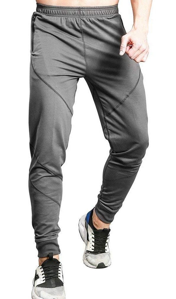 TBMPOY Men's Athletic Running Jogger Pants with Zipper Pockets - Lightweight Breathable Workout Pants for Gym, Jogging & Outdoor Sports