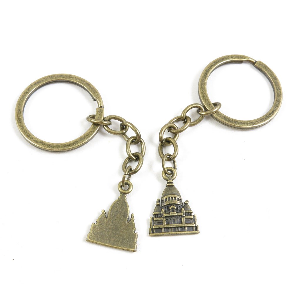 Wholesale Bulk Fashion Jewelry Keychains - Keyring, Key Tag, Car & Door Key Holder - V1ET4 Castle Imperial Palace Design - Perfect for Gifts, Promotions & Personal Use