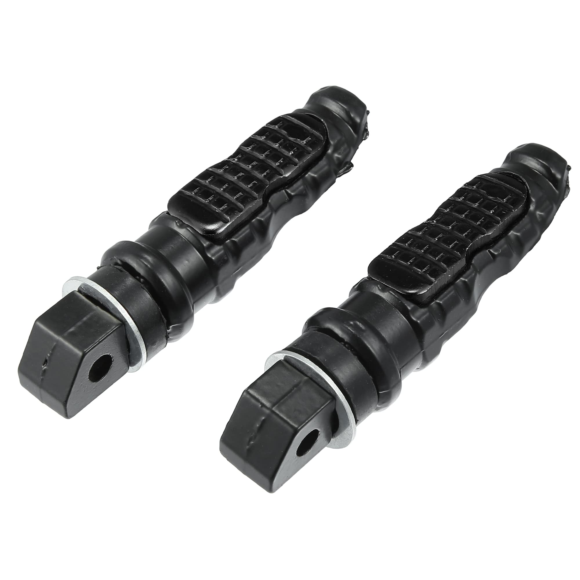 Motoforti 1 Pair Universal Motorcycle Foot Pegs - Aluminum Alloy Footrest Pedals for Cruiser, Dirt Bike & Street Bike - Black (Perfect for Long Rides & Off-Road Adventures)