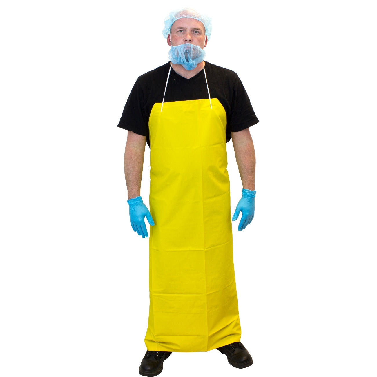 35mm HD Yellow Vinyl Apron - Heavy Duty Kitchen Apron for Cooking, Baking & Grilling - Waterproof & Stain Resistant - Perfect for Chefs, BBQ & Home Use