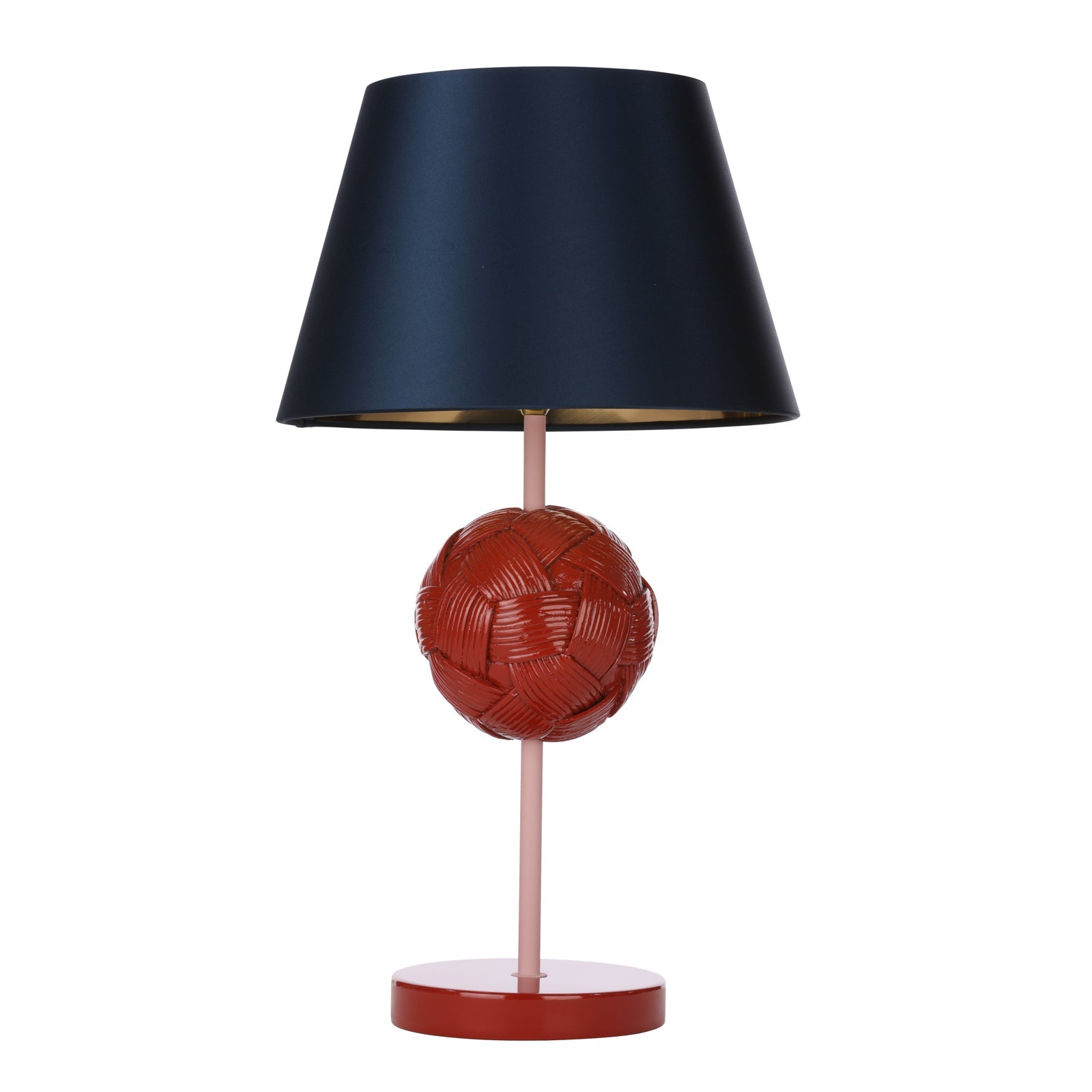 Bodkin Table Lamp - Persian Blue & Coconut/Strawberry & Blush Pink Base - B22 Socket - Modern Home & Office Lighting for Bedroom, Living Room, Study