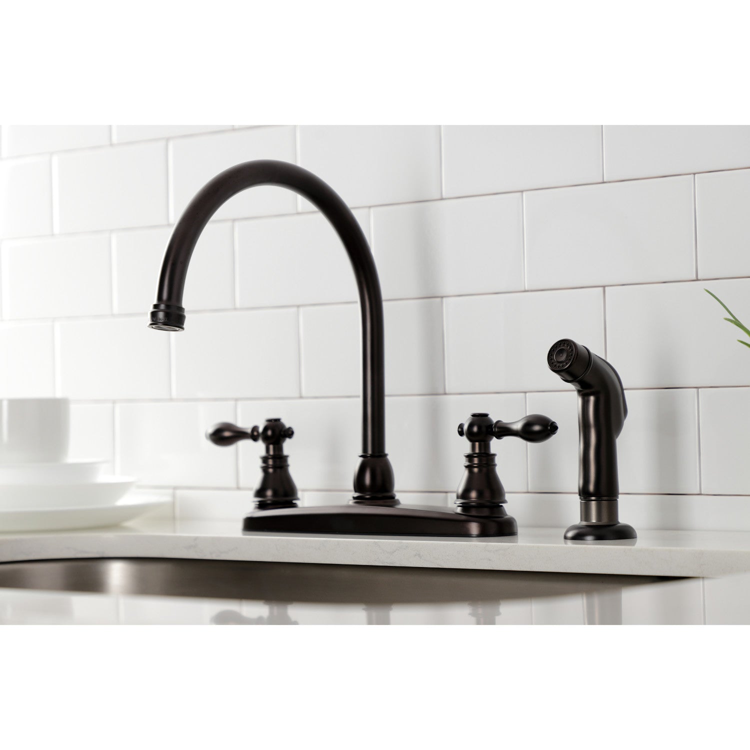 American Classic KB725ACLSP Oil Rubbed Bronze 2-Handle 4-Hole 8