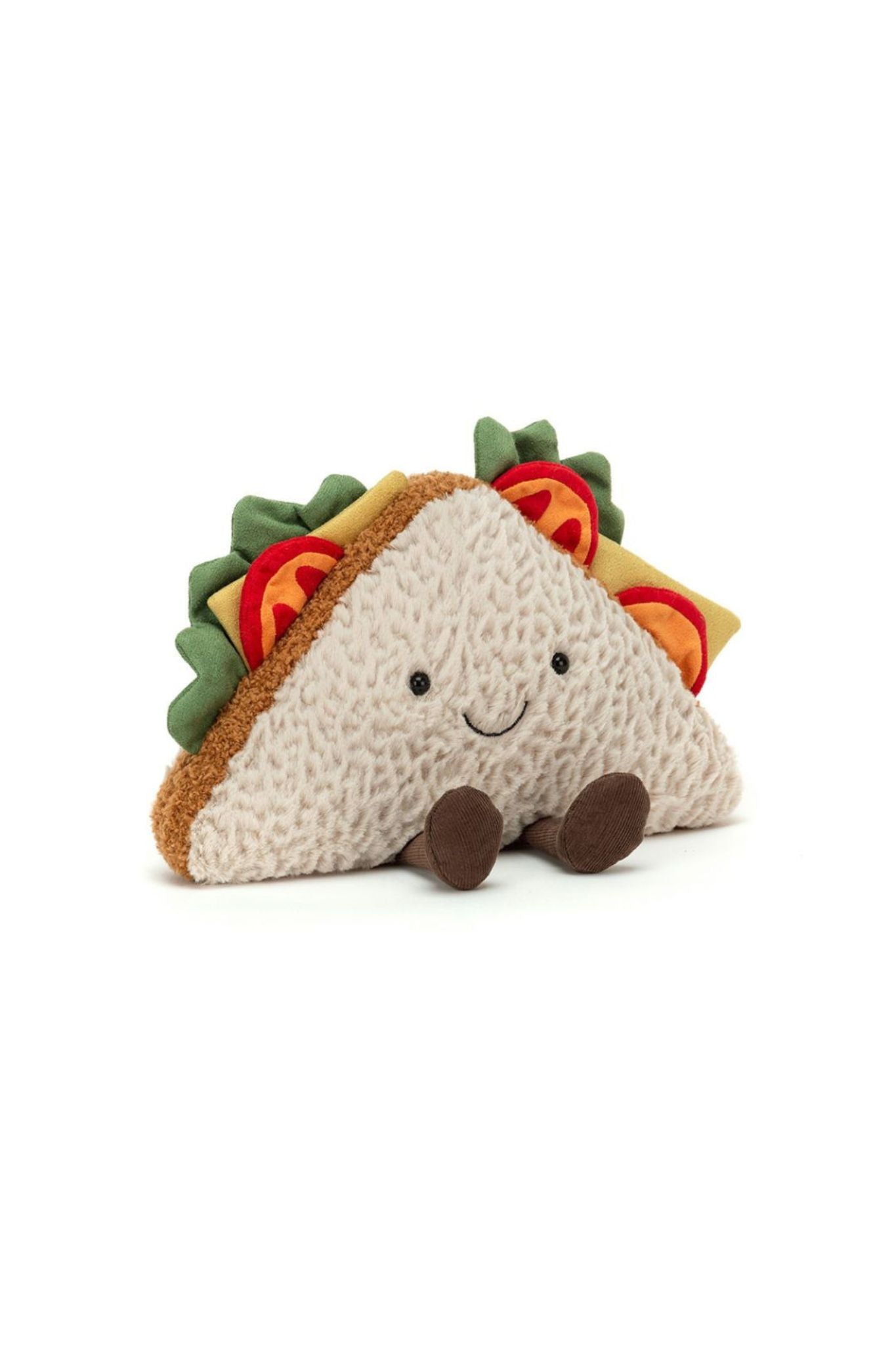 Jellycat Amuseables Sandwich Plush Toy - Soft & Cuddly Stuffed Sandwich for Kids & Adults - Perfect for Gifts, Playtime, and Stress Relief