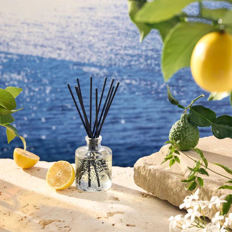 Mediterranean Lemon Reed Diffuser - Natural Aromatherapy Oil Diffuser for Home & Office - Fresh Citrus Scent for Relaxation & Stress Relief