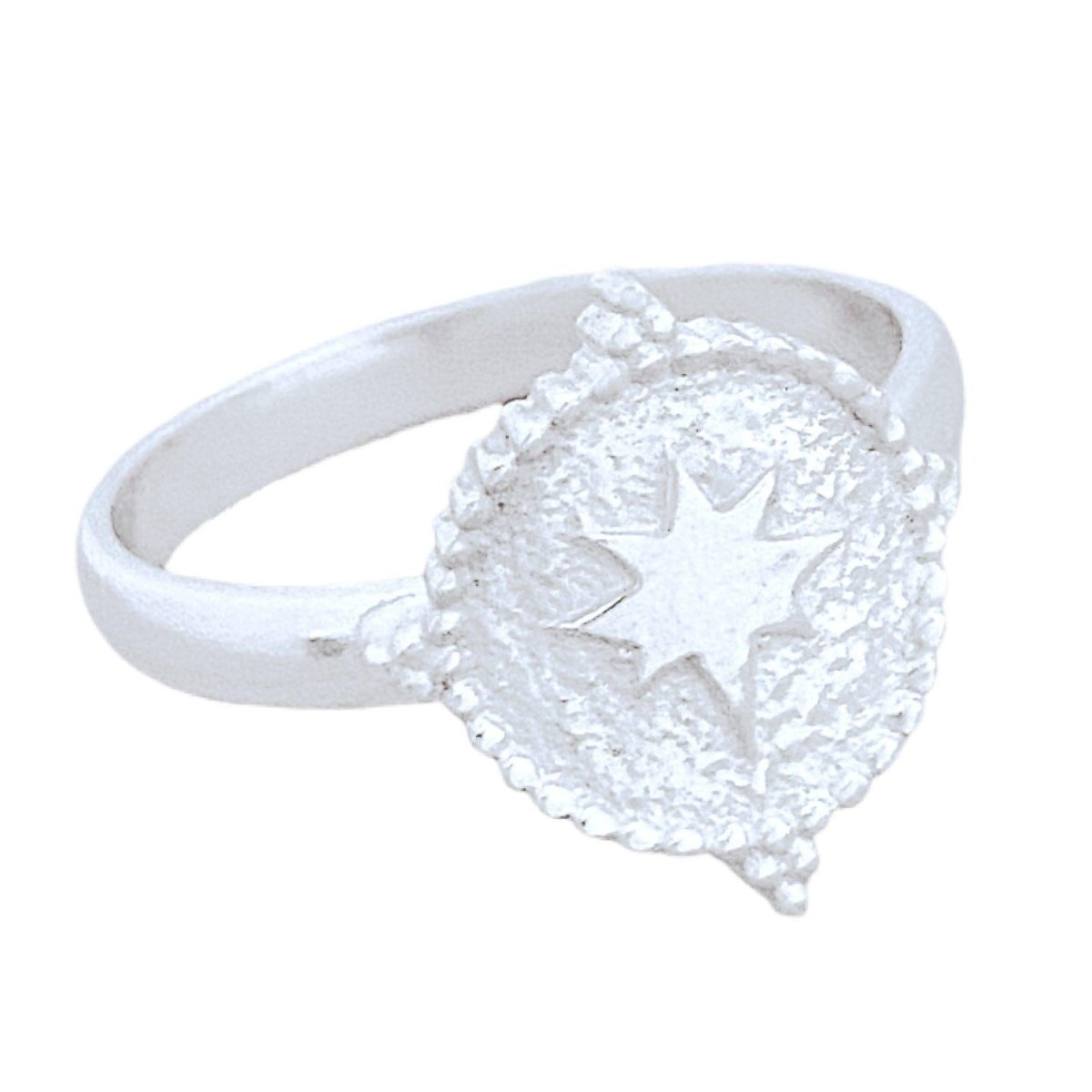 Laihas Prestige Southern Star Sterling Silver Signet Ring for Men & Women - Elegant 925 Silver Jewelry Gift for Birthday, Anniversary & Special Occasions