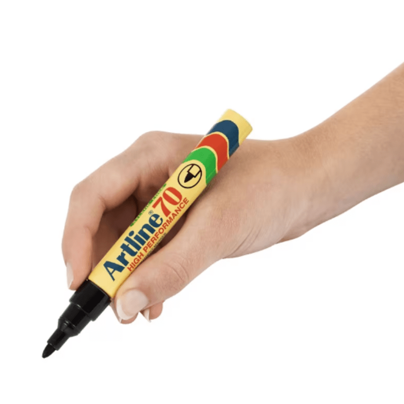 Artline 70 Permanent Marker Bullet Tip Black - Waterproof & Fade-Resistant Ink for Office, School & DIY Projects | Ideal for Labeling, Crafting & Industrial Use