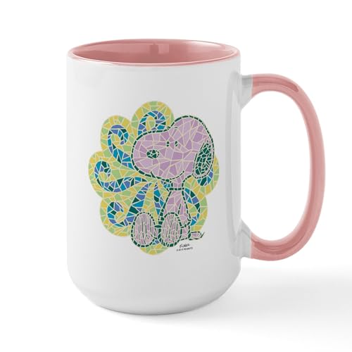 White/Pink Inside - Snoopy Mosaic Mugs