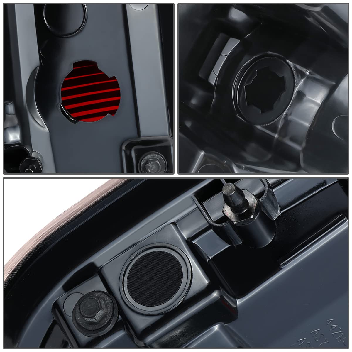 DNA MOTORING TL-ZTL-006-SMBK Pair of Black/Smoked Lens Reflector Tail Lights - Compatible with 2009-2014 Ford F-150 Fleetside Models | Perfect for Truck Upgrades & Nighttime Safety