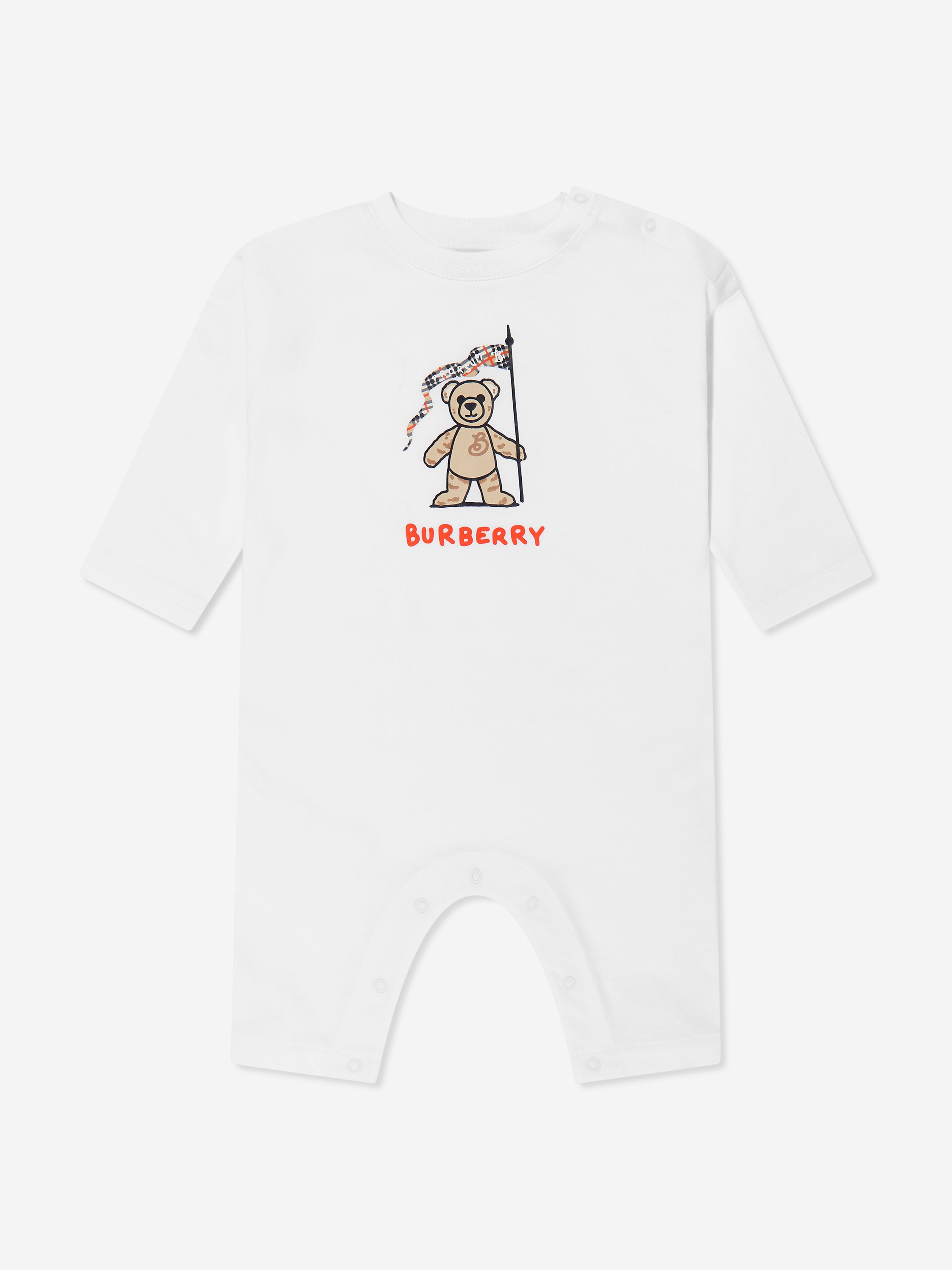 Baby Casey Bear Romper Set - White Cotton Jumpsuit for Newborns & Infants | Perfect for Photo Shoots, Birthday Parties & Everyday Wear