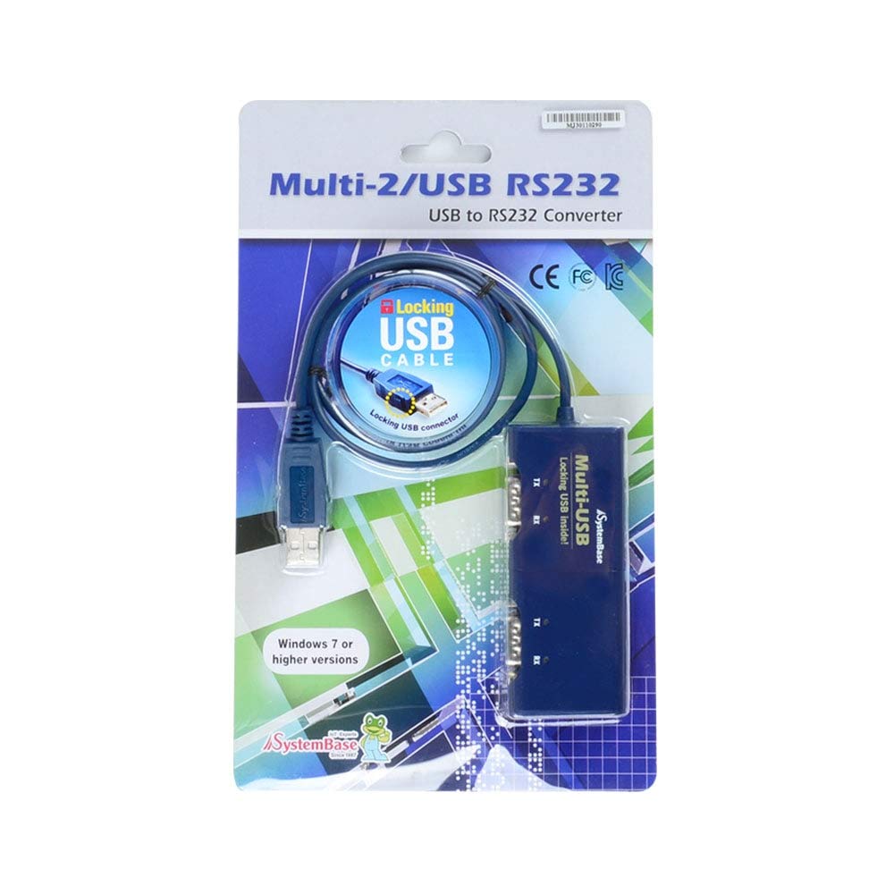 USB to RS232 Adapter - 2 Ports DB9 Male Cable (0.6m) for Industrial Equipment