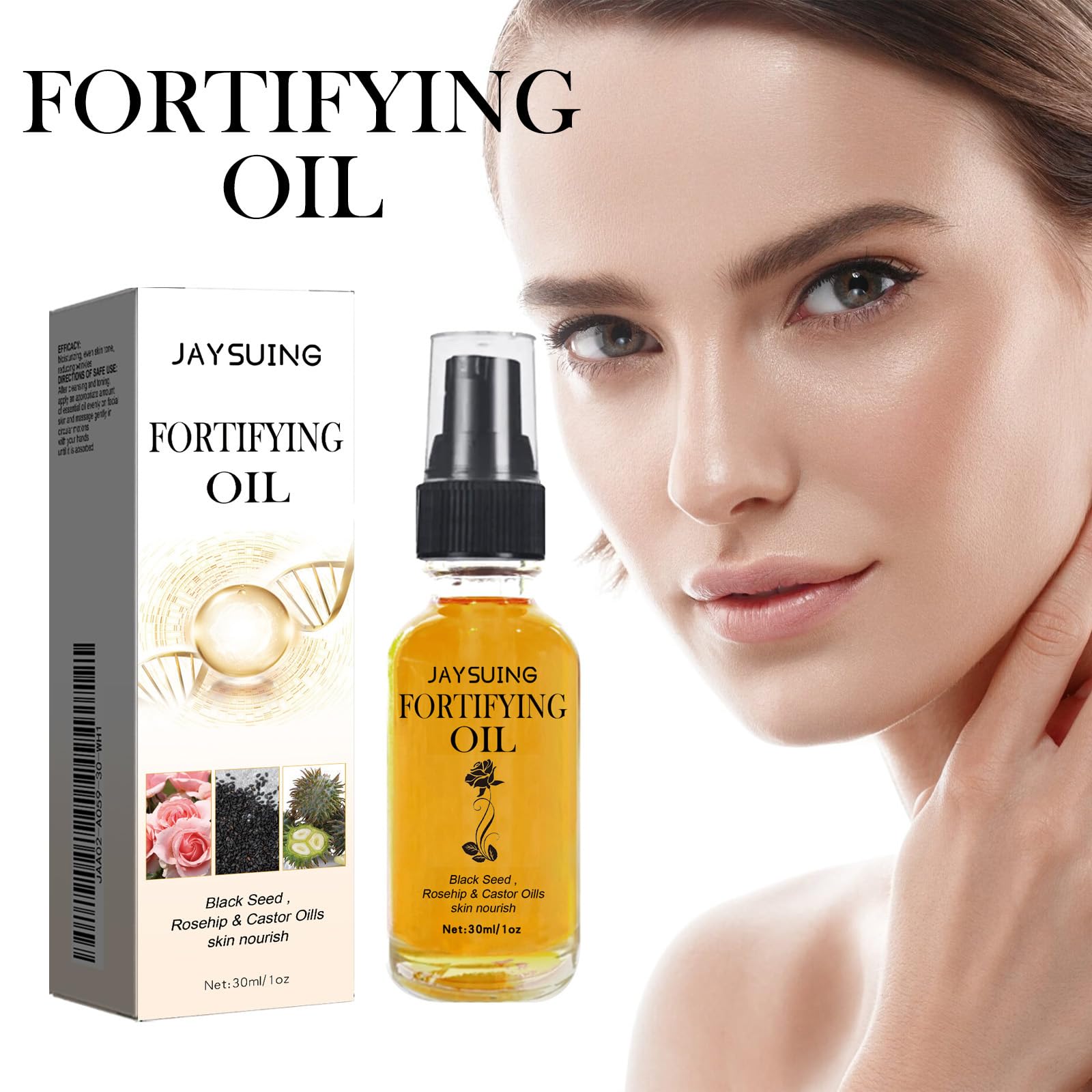 Organic Rosehip Oil & Black Seed Oil Facial Serum - 30ml Nourishing & Hydrating Face Serum for Dry Skin, Anti-Aging & Dark Spot Treatment - Perfect for Night Routine & Daily Skincare Regimen