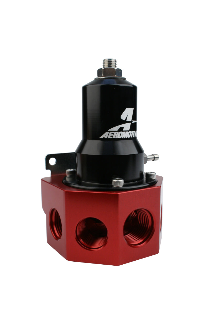 Aeromotive Fuel Pressure Regulator 30-120 PSI with .500 Valve, 4x AN-08 & AN-10 Inlets & AN-10 Bypass - High Performance Fuel System for Racing & Custom Cars
