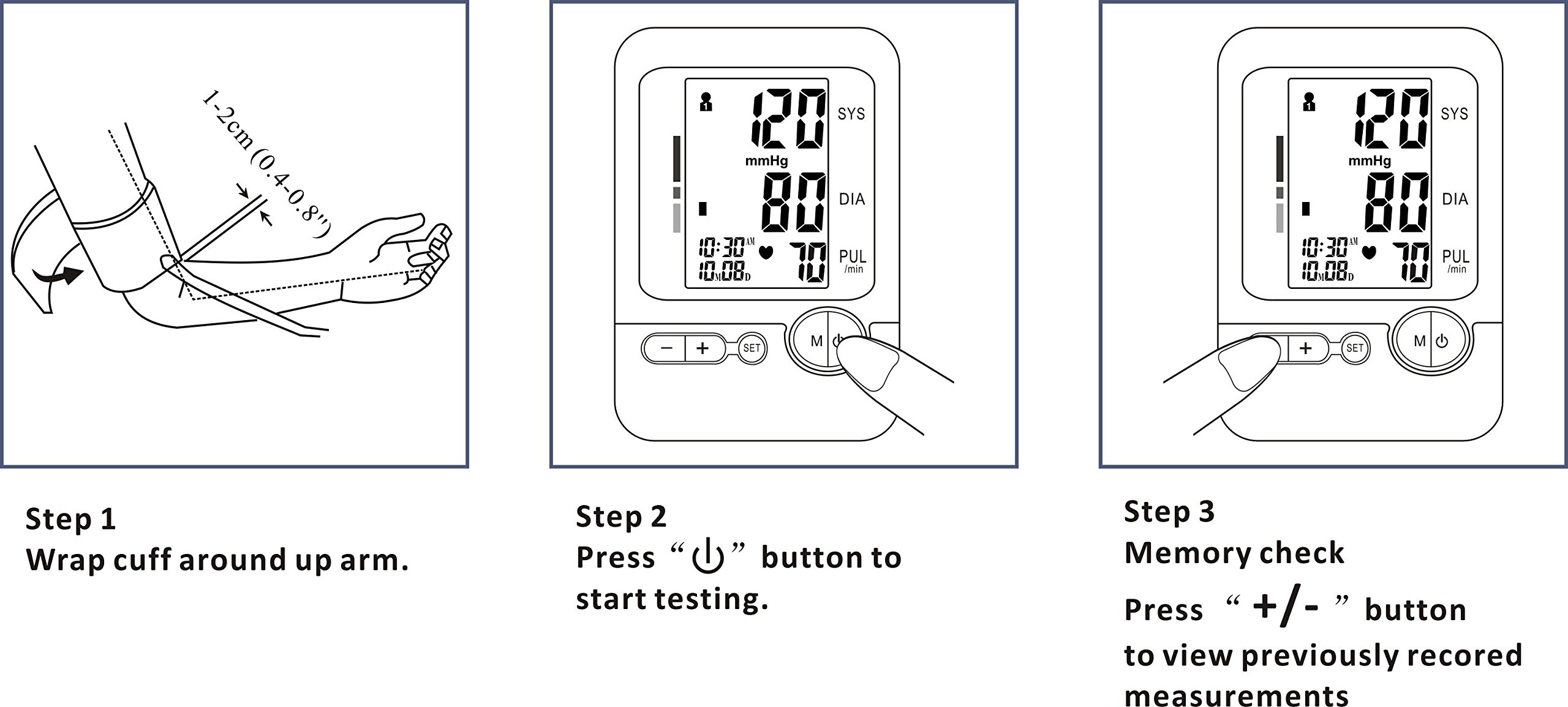 Accurate Digital Blood Pressure Monitor with Large Cuff (30-42cm) & Standard Cuff (22-36cm) - Automatic Inflation, WHO Indicator - Perfect for Home Health Monitoring & Doctor Visits