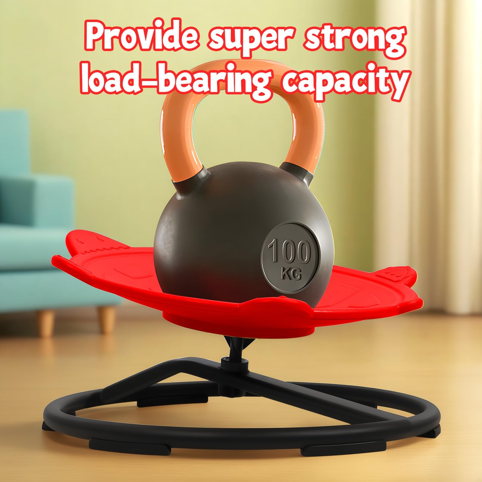 Autism Sensory Swivel Chair for Kids - Spinning Carousel Chair with Turtle Back Design to Improve Body Coordination - Perfect for Sensory Therapy, ADHD & Autism Support at Home or School