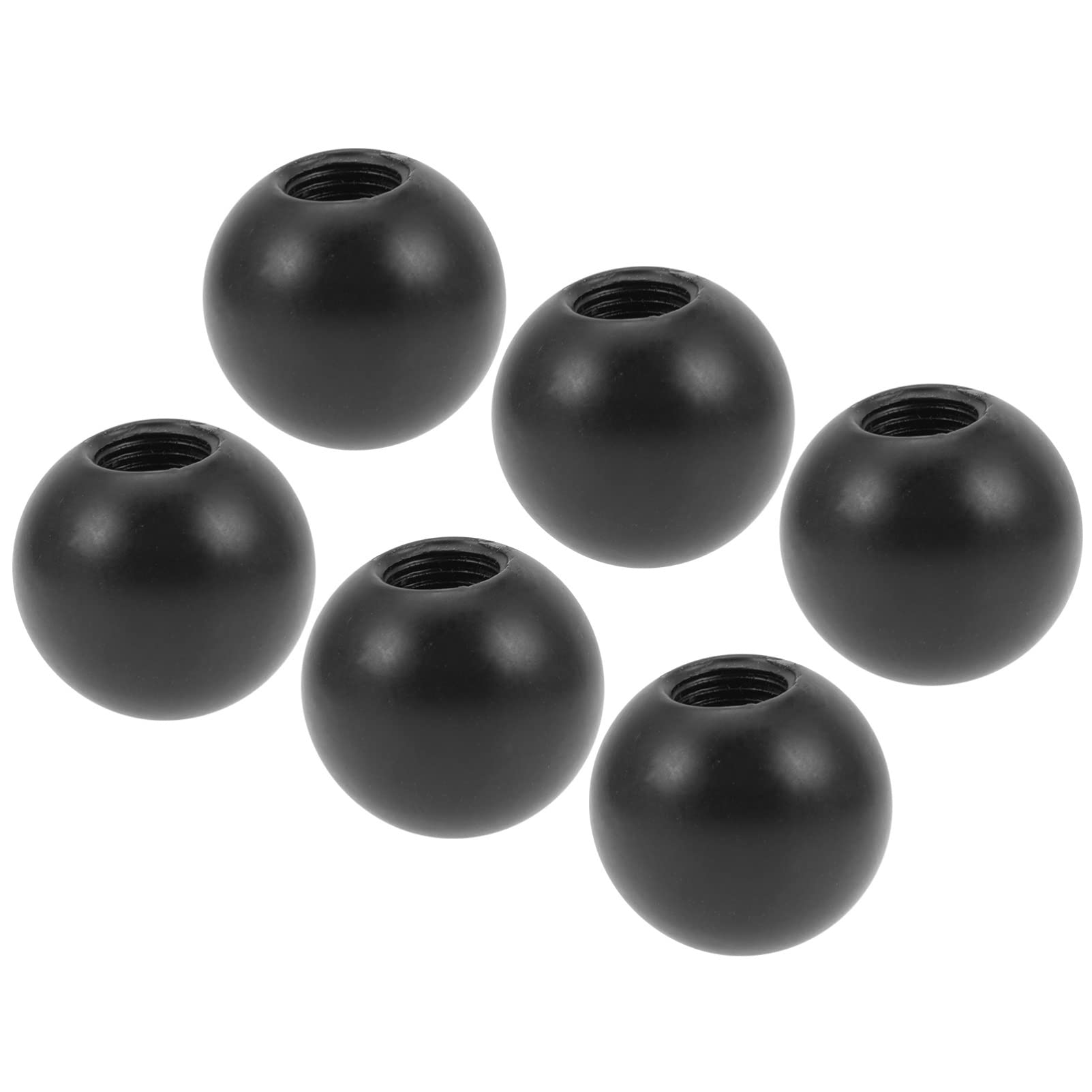 Luxshiny 6-Piece Black Metal Lamp Finial Set - 2.5cm Ball Shape Screw Topper for Lamp Shade Decoration | Perfect for Table Lamps, Floor Lamps & Chandeliers