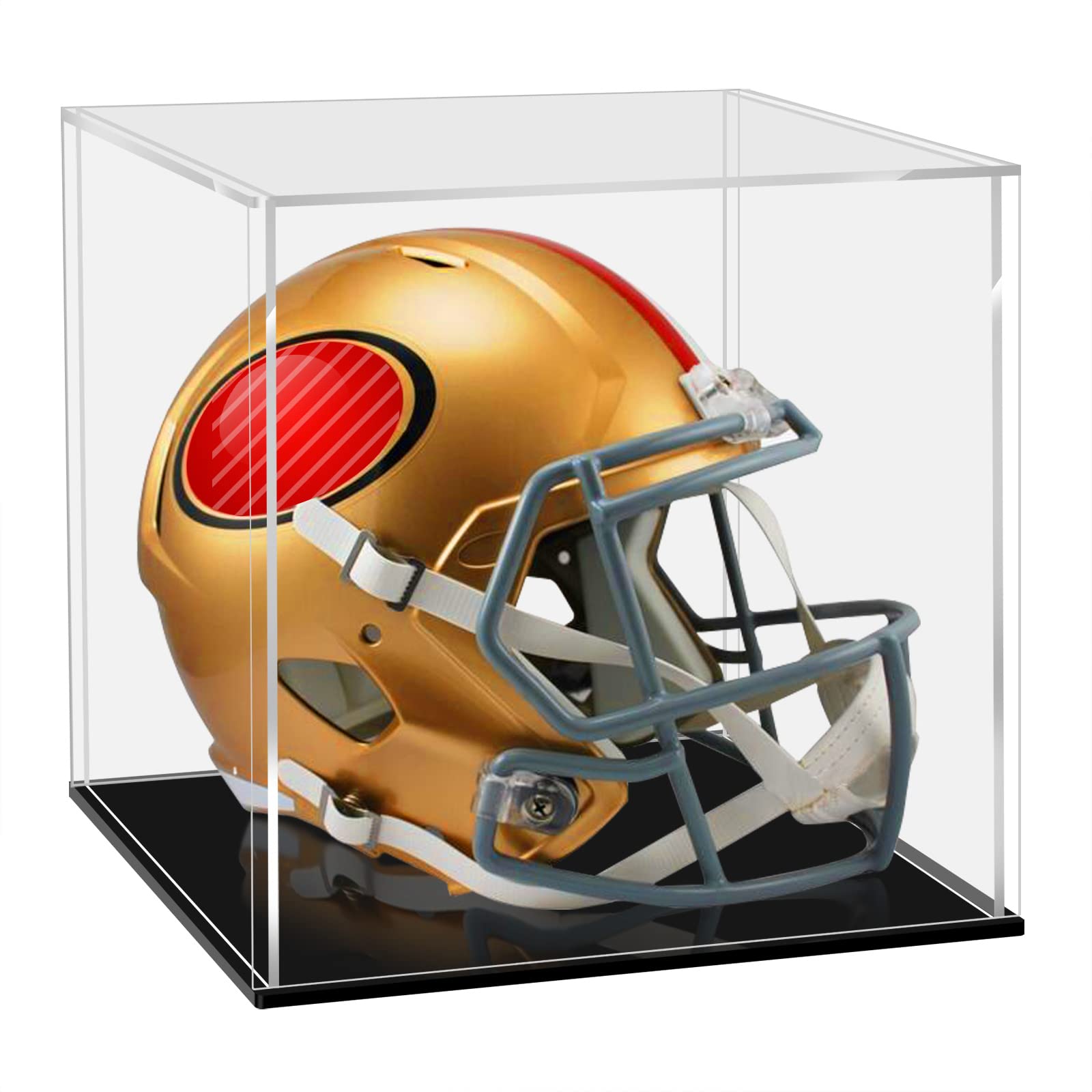 LANSCOERY Clear Acrylic Display Case for Collectibles - 16x13x14 Inch Assemble Cube Display Box with Dustproof Protection for Action Figures, Toys & Memorabilia - Perfect for Showcasing Collectibles in Home, Office or Retail Stores