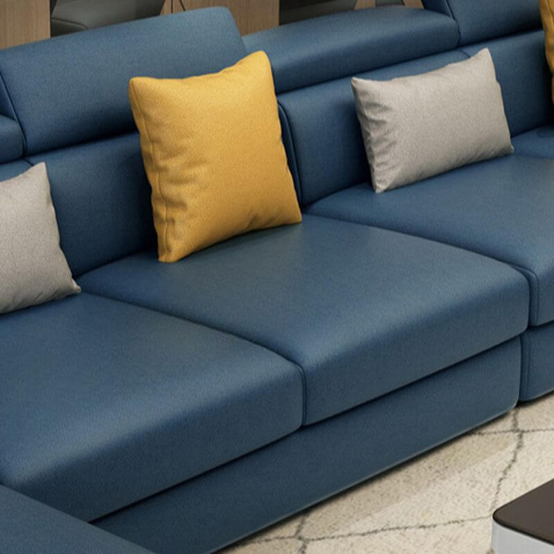 L-Shaped Sectional Sofa with Left-Facing Chaise - Standard Foam Cushions, Adjustable Headrest & Hidden Support - Perfect for Living Room, Home Theater or Family Room