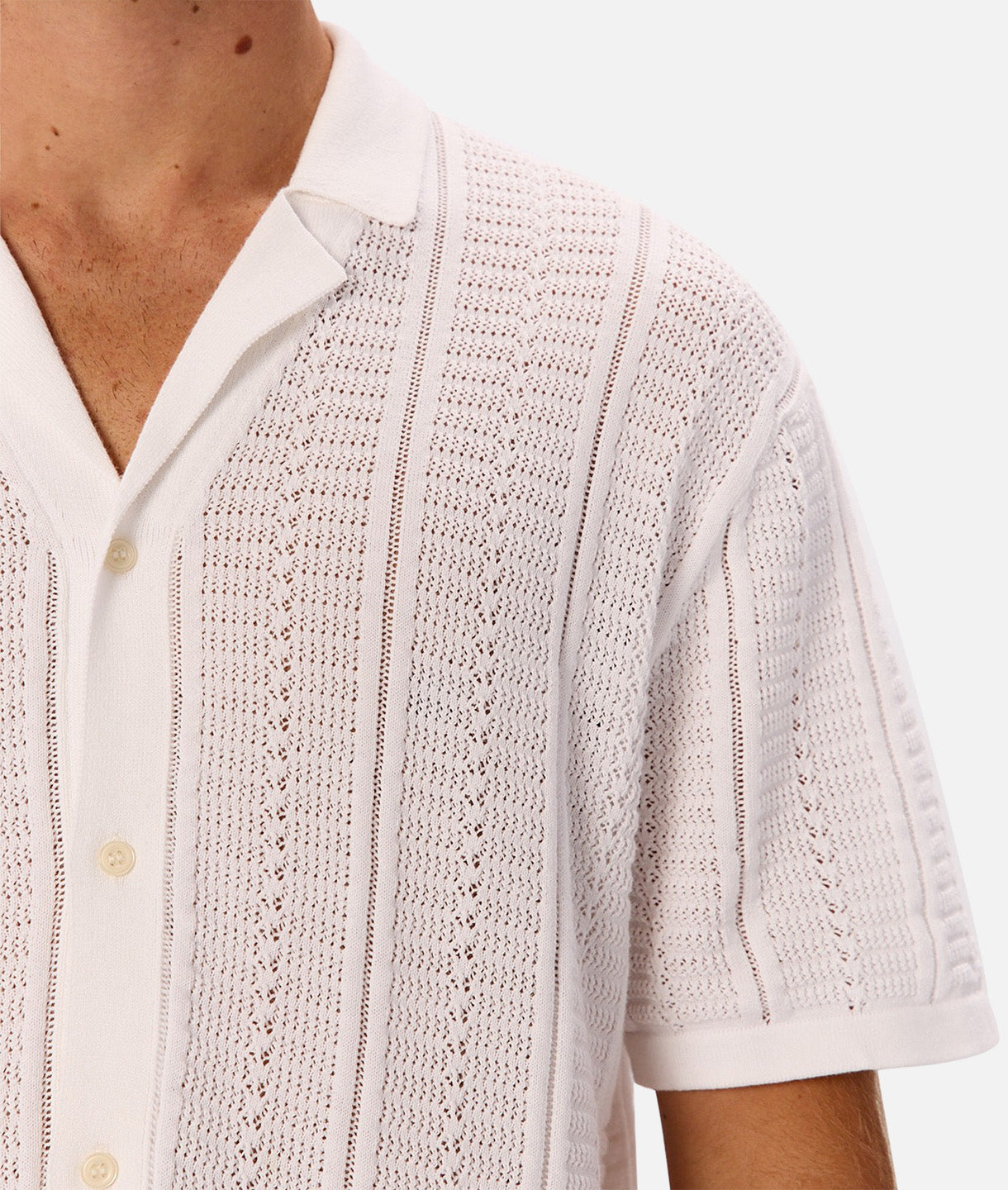 Montpellier Short Sleeve Shirt for Men - Classic Off White Casual Button Down Shirt | Perfect for Office, Summer Outfits & Beach Vacations