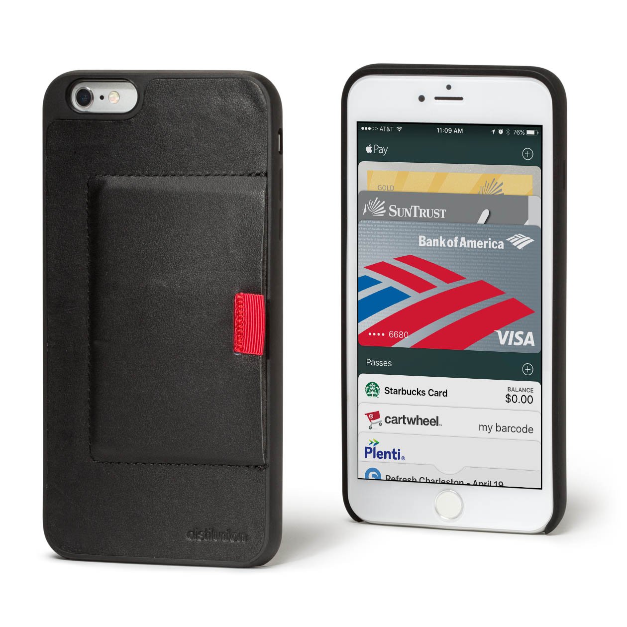 Distil Union Wally Genuine Leather Slim Wallet Case for iPhone - RFID Blocking Phone Cover with Card Slots for Credit Cards, ID & Cash | Perfect for Travel, Work & Everyday Use