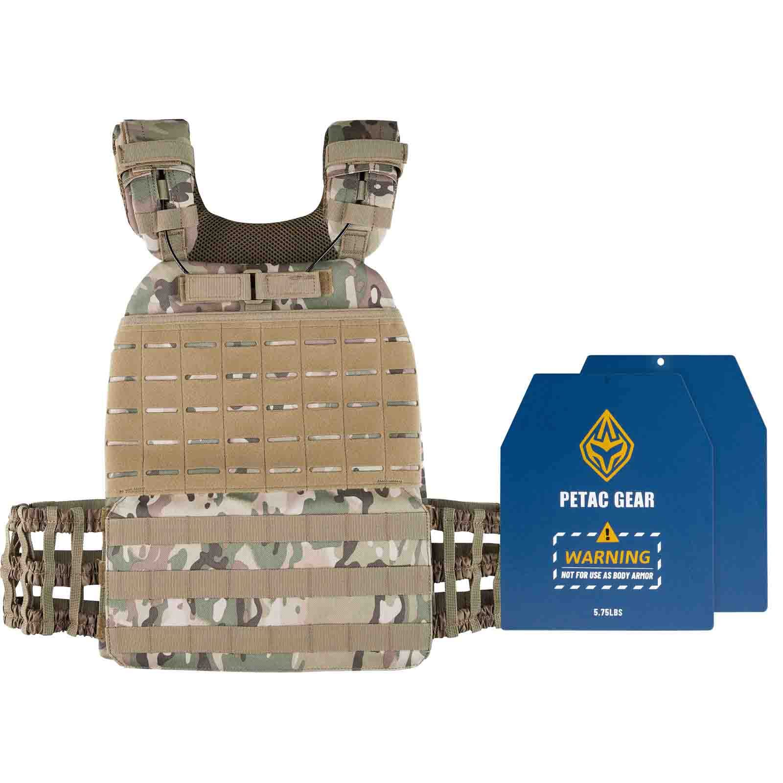 PETAC GEAR Weighted Vest for Men & Women - Adjustable 5.75 lb Fitness Vest with Removable Plates for Cross Training, Running & Strength Workouts - Perfect for Home Gym, HIIT & Weight Loss Exercises