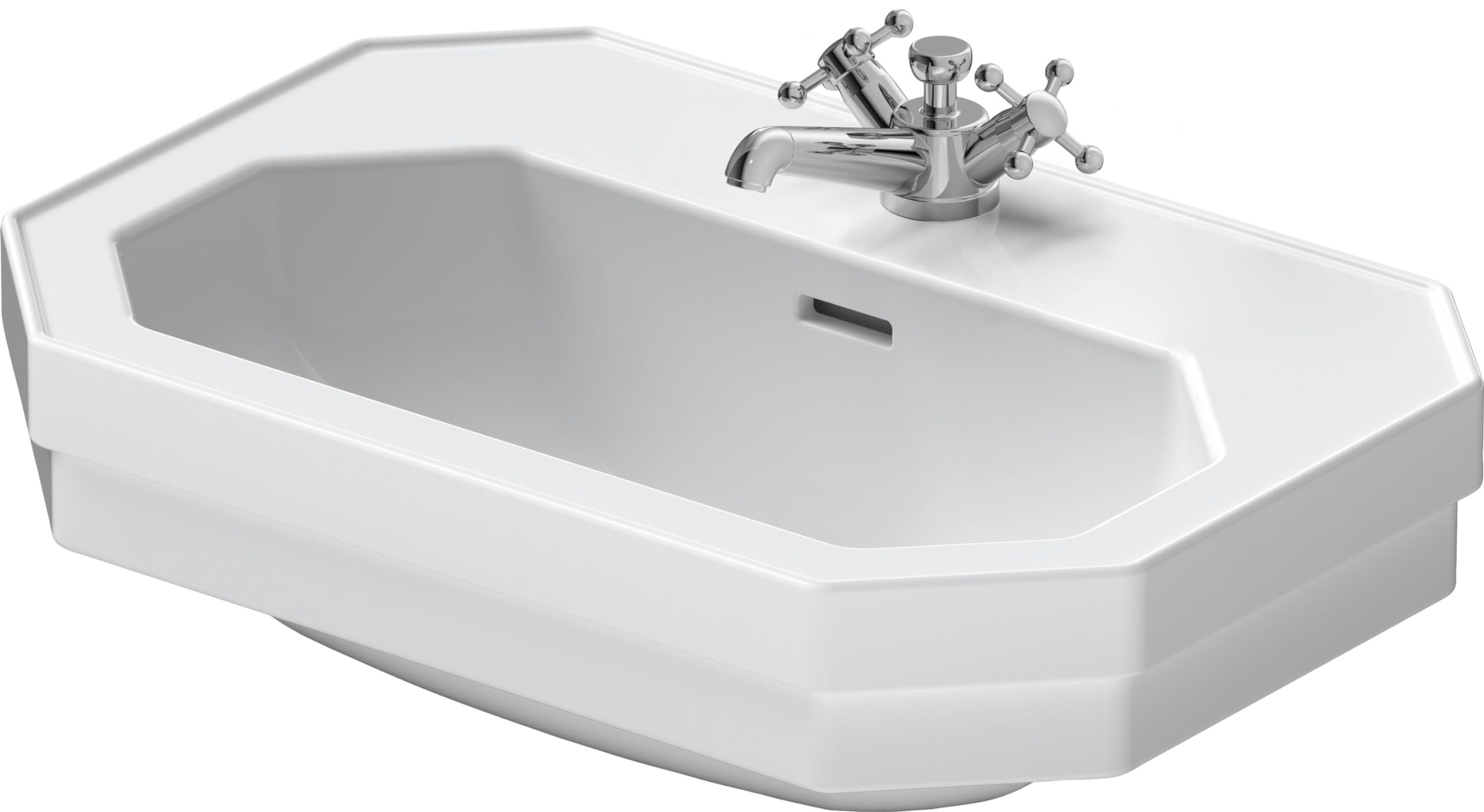 Duravit 1930 Series White Wall-Mounted Bathroom Sink - Modern Ceramic Vessel for Powder Room, Guest Bath & Small Space Installation