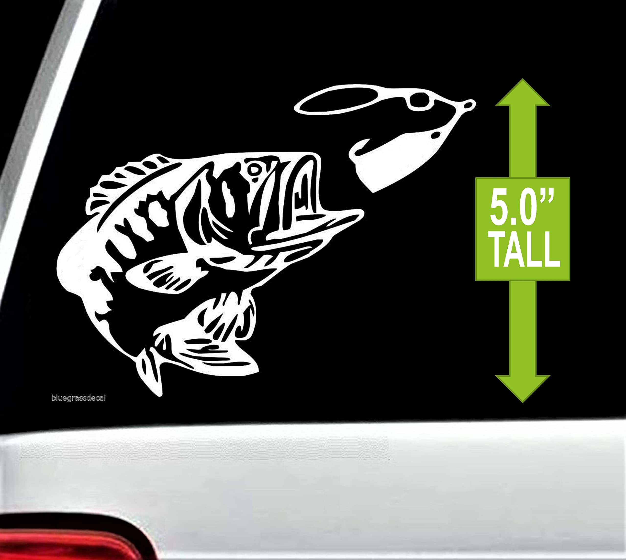 Premium Bass Fishing Spinner Bait Decals - Waterproof Vinyl Stickers for Tackle Boxes, Coolers & Fishing Gear - Perfect for Anglers & Outdoor Enthusiasts